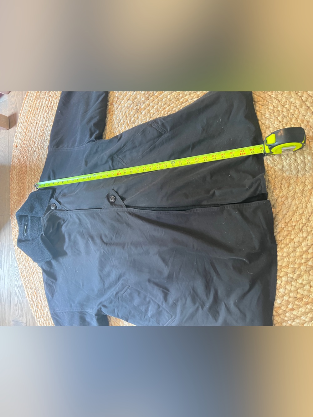 San Yo by Carol Cohen Black Wool Blend Trench Coat Jacket XS - Picture 8 of 8